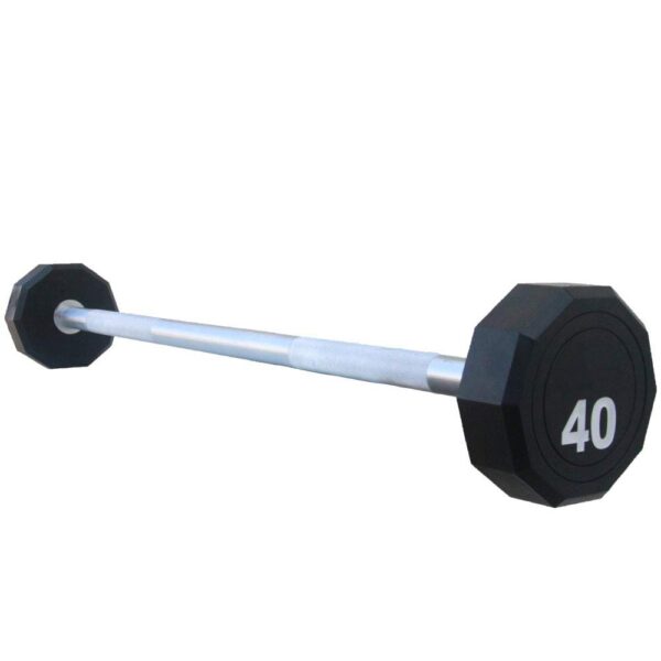 Fitness First Fitness First - Barra recta fija de uretano de 10 lados