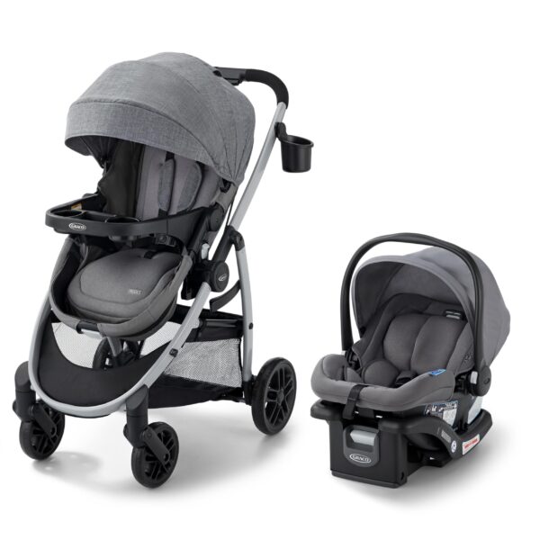 Sistema de viaje 3 en 1 Graco Modes Pramette Newell 2173529 con asiento de auto SnugRide 35 y carriola modular convertib