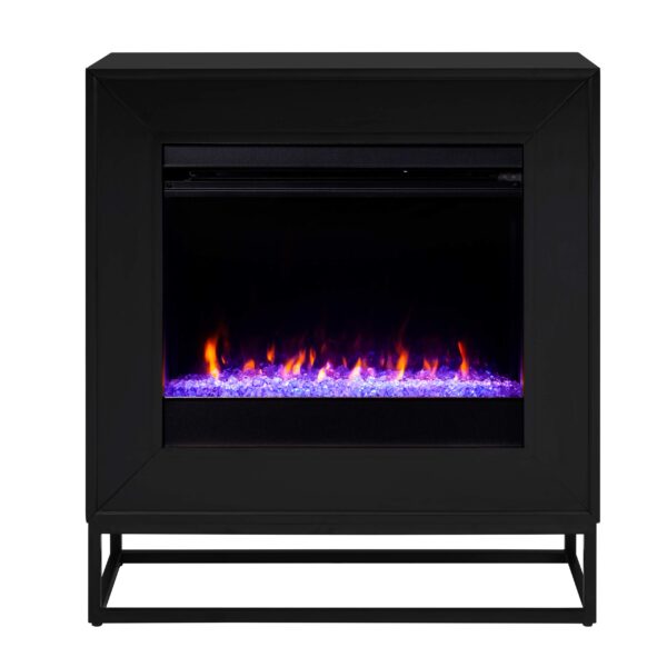 Chimenea eléctrica Holly Martin Frescan FC1063059 33 pulgadas vidrio templado control remoto diseño transición madera ne