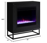 Chimenea eléctrica Holly Martin Frescan FC1063059 33 pulgadas vidrio templado control remoto diseño transición madera ne