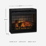 Inserto de Chimenea Eléctrica Infrarroja Signature Design by Ashley W100-101 24 Pulgadas 5386 BTU 1500 W Control Remoto