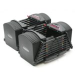 Mancuernas ajustables PowerBlock Pro 50, vendidas por pares, mancuernas de 5-50 lb, construcción de acero duradera, equi
