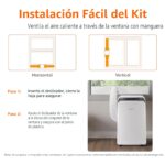 Aire acondicionado portátil 3 en 1 con deshumidificador y ventilador Basics MPPDA-08CRN8-BCG2 12000 BTU ASHRAE enfría ha