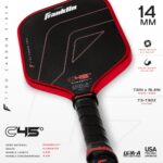 Franklin Sports Paletas profesionales de Pickleball – Serie de fibra de carbono C45 - Aprobadas oficialmente por USAP +