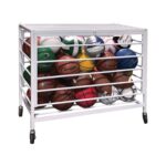 Champion Sports Armario de almacenamiento de bola con cerradura económica, blanco
