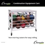 Champion Sports Armario de almacenamiento de bola con cerradura económica, blanco