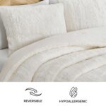 Funda edredon pelo sintetico reversible UGG Britannica Home Fashions Inc 13712 crema Micromink king con fundas de almoha