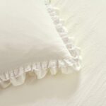 Colcha con volantes de encaje Lush Decor Ella Ruffle Triangle Home Fashions 16T004754 King marfil 3 piezas ropa de cama
