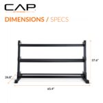 CAP 2-Tier & 3-Tier Dumbbell Rack for Home Gym, Heavy-Duty Steel Weight Storage Rack for Hex Dumbbells, Holds 5-35lb 5-5