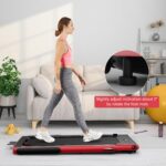 Caminadora plegable 2 en 1 Superbuy Superfit motor 2.25 HP bajo escritorio control remoto pantalla LED 7.5 MPH hogar ofi