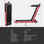 Caminadora plegable 2 en 1 Superbuy Superfit motor 2.25 HP bajo escritorio control remoto pantalla LED 7.5 MPH hogar ofi