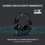 Auriculares inalámbricos para juegos Logitech G733 Lightspeed, diadema de suspensión, Lightsync RGB, micrófono Blue VO!C