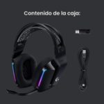 Auriculares inalámbricos para juegos Logitech G733 Lightspeed, diadema de suspensión, Lightsync RGB, micrófono Blue VO!C