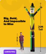 LookOurWay Air Dancers - Accesorio inflable para hombre – 20 pies de alto loco agitando tubo inflable para promoción de