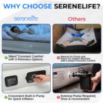 Colchon de aire autoinflable SereneLife SLABFL60 tamano matrimonial 18 pulgadas capacidad 700 libras bomba integrada alt