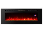 Chimenea eléctrica para pared Proman Products TopLife FP17115 50 pulgadas empotrada o montada negro 127.0 cm x 12.7 cm x