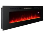 Chimenea eléctrica para pared Proman Products TopLife FP17115 50 pulgadas empotrada o montada negro 127.0 cm x 12.7 cm x