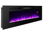Chimenea eléctrica para pared Proman Products TopLife FP17115 50 pulgadas empotrada o montada negro 127.0 cm x 12.7 cm x