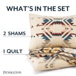 Juego de edredón Pendleton White Sands Britannica Home Fashions 37509 King Cal King algodón premium 110x96 pulgadas esta