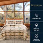 Juego de edredón Pendleton White Sands Britannica Home Fashions 37509 King Cal King algodón premium 110x96 pulgadas esta