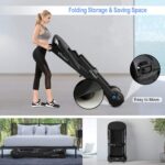 Caminadora Eléctrica Plegable GYMAX 2.25 HP motor silencioso monitor LED pantalla táctil para hogar