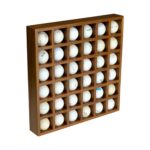 Estante exhibidor para pelotas de golf Whitecap 60455-TO madera teca capacidad 36 pelotas