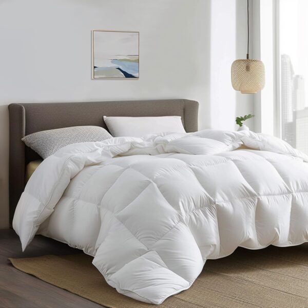 Edredón de fibra de plumón Serta Blue Ridge Home Fashions SE010216 100% algodón 300 hilos 500 poder de relleno talla Kin