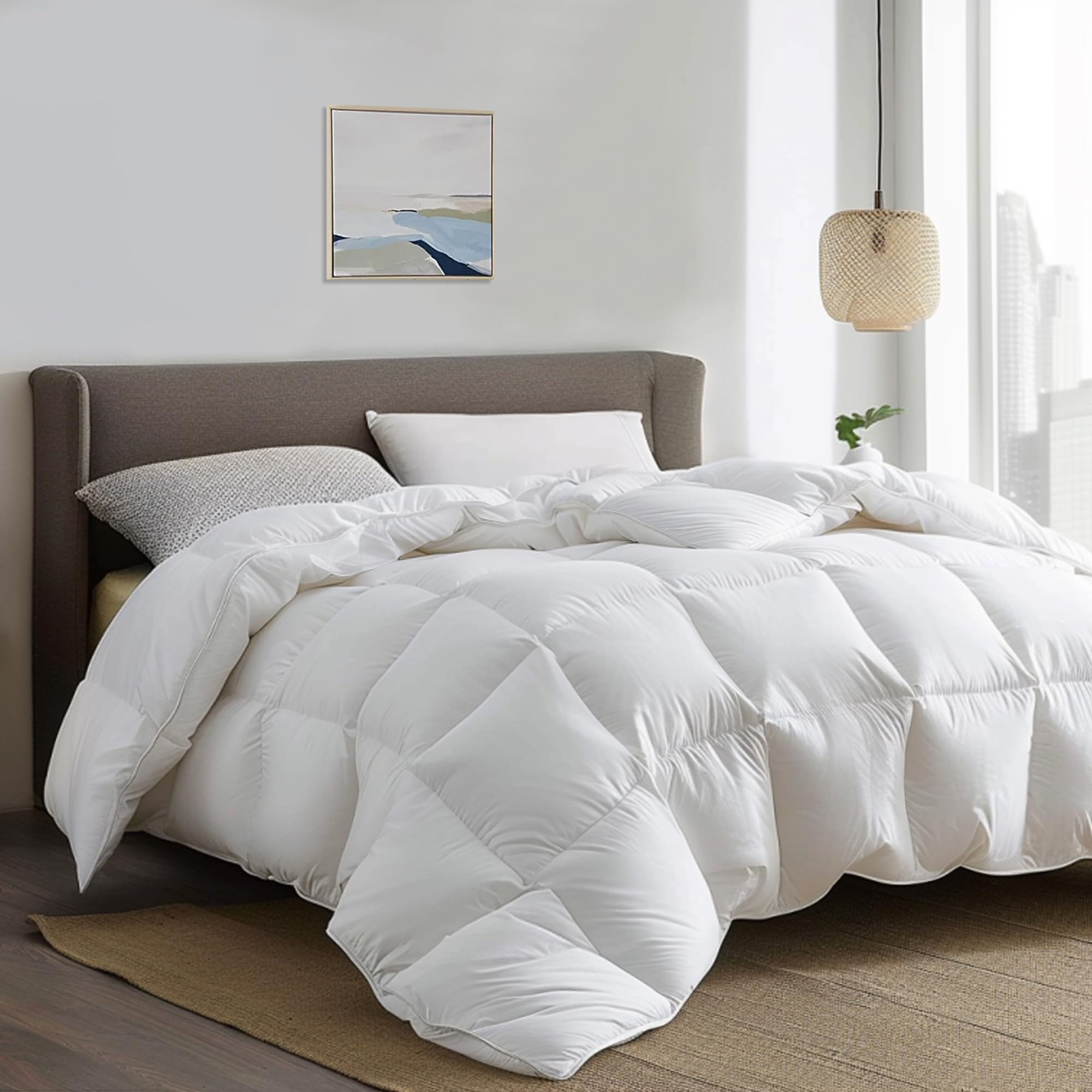 Version 1.0.0 Edredón de fibra de plumón Serta Blue Ridge Home Fashions SE010216 100% algodón 300 hilos 500 poder de relleno talla Kin