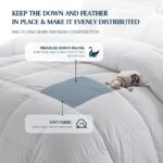 Edredón de fibra de plumón Serta Blue Ridge Home Fashions SE010216 100% algodón 300 hilos 500 poder de relleno talla Kin