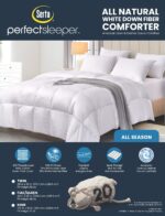Edredón de fibra de plumón Serta Blue Ridge Home Fashions SE010216 100% algodón 300 hilos 500 poder de relleno talla Kin