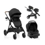 Evenflo Pivot Xpand NXT Travel System Featuring LiteMax NXT Infant Car Seat (Coal Black)