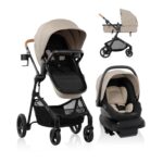 Sistema de viaje Pivot NXT Evenflo TS101412572 cochecito y asiento auto infantil LiteMax NXT café late