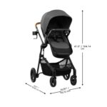 Evenflo Sistema de viaje Pivot NXT con asiento de automóvil infantil LiteMax NXT (gris Silverado)