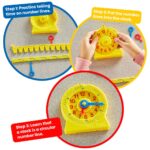 hand2mind NumberLine - Reloj de enseñanza para aprender a decir la hora, reloj analógico de aprendizaje en el aula, mani
