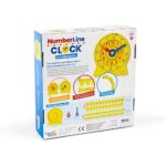hand2mind NumberLine - Reloj de enseñanza para aprender a decir la hora, reloj analógico de aprendizaje en el aula, mani