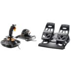 ThrustMaster TFRP Pedales de timón y T16000M FCS HOTAS para PC (USB, Pedales, Joystick, Ergonómico, Controlador de Vuelo