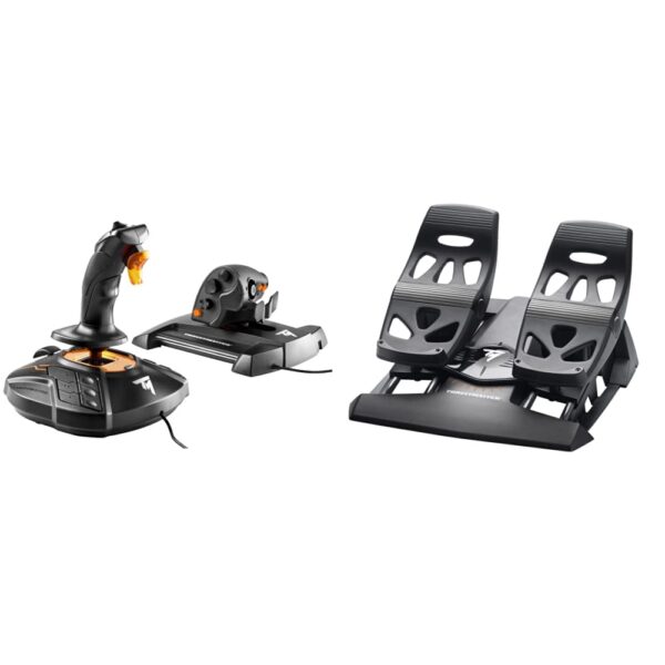 ThrustMaster TFRP Pedales de timón y T16000M FCS HOTAS para PC (USB, Pedales, Joystick, Ergonómico, Controlador de Vuelo