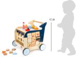 Small Foot - Andador de madera para bebés de ballena - Centro de actividades clásico 5 en 1 - Juguete interactivo con cl