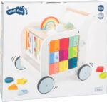 Small Foot Wooden Toys - Andador de elefante dulce prémium y centro de actividades 5 en 1 diseñado para niños pequeños d