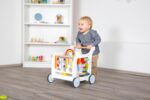 Small Foot Wooden Toys - Andador de elefante dulce prémium y centro de actividades 5 en 1 diseñado para niños pequeños d