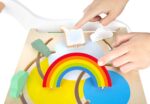 Small Foot Wooden Toys - Andador de elefante dulce prémium y centro de actividades 5 en 1 diseñado para niños pequeños d