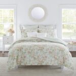 Juego de edredón reversible Laura Ashley Revman International USHS8K1146478 algodón talla King color azul pastel Madelyn