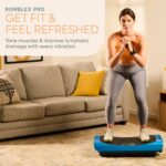 Plataforma vibratoria 4D LifePro Rumblex Plus LP-RMXPRO-BLU triple motor 60 velocidades 7 programas control remoto muñec
