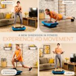 Plataforma vibratoria 4D LifePro Rumblex Plus LP-RMXPRO-BLU triple motor 60 velocidades 7 programas control remoto muñec
