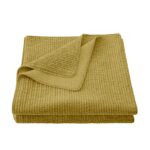Colcha terciopelo algodón lavado a piedra HiEnd Accents FB6500-FQ-TU súper Queen amarillo topo estilo rústico