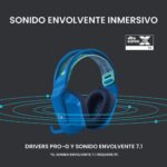 Auriculares Inalambricos Gaming Logitech G733 Lightspeed 981-000942 azul diadema suspension RGB microfono Blue VO!CE