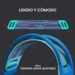 Auriculares Inalambricos Gaming Logitech G733 Lightspeed 981-000942 azul diadema suspension RGB microfono Blue VO!CE