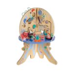 Manhattan Toy Centro de actividades para niños pequeños de madera con aventura en el mar profundo, almejas que castañete