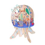 Manhattan Toy Centro de actividades para niños pequeños de madera con aventura en el mar profundo, almejas que castañete