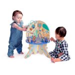 Manhattan Toy Centro de actividades para niños pequeños de madera con aventura en el mar profundo, almejas que castañete